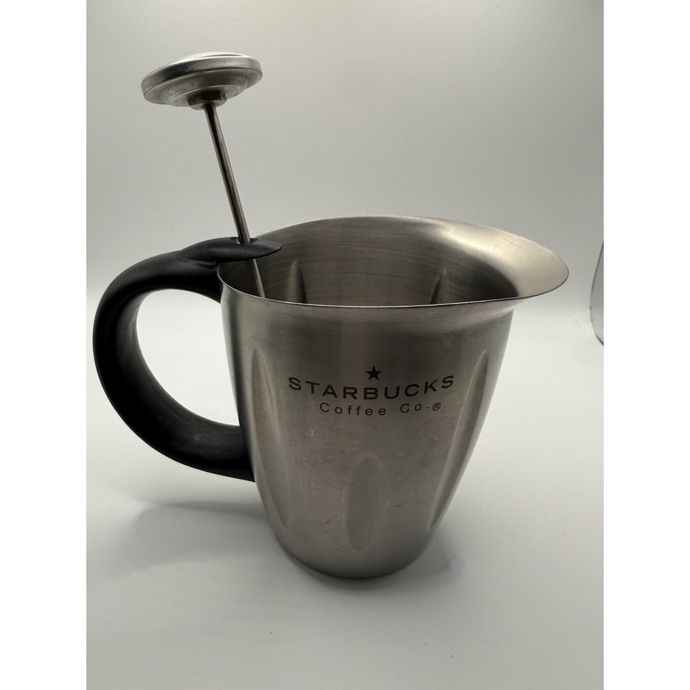 Starbucks Coffee Co Milk Frothing Stainless‎ Steel 16oz Cup with Thermometer